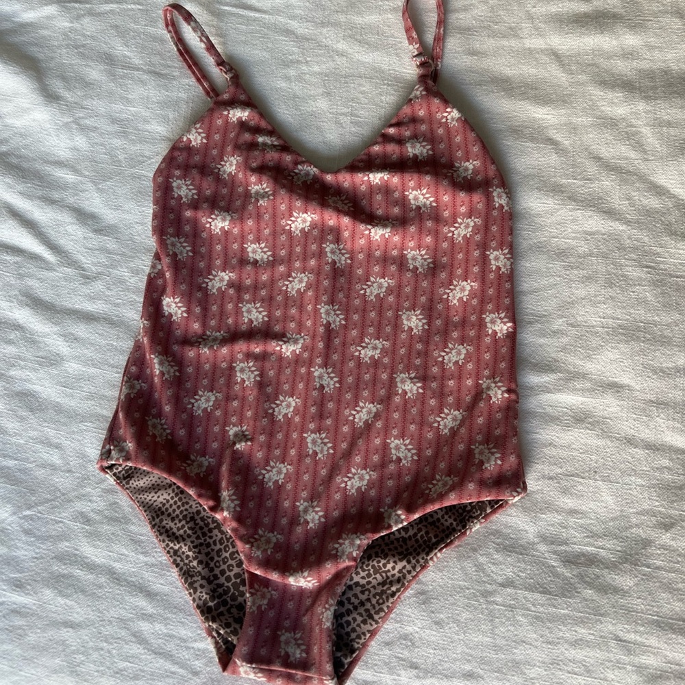 Floral Pink One-Piece Swimsuit